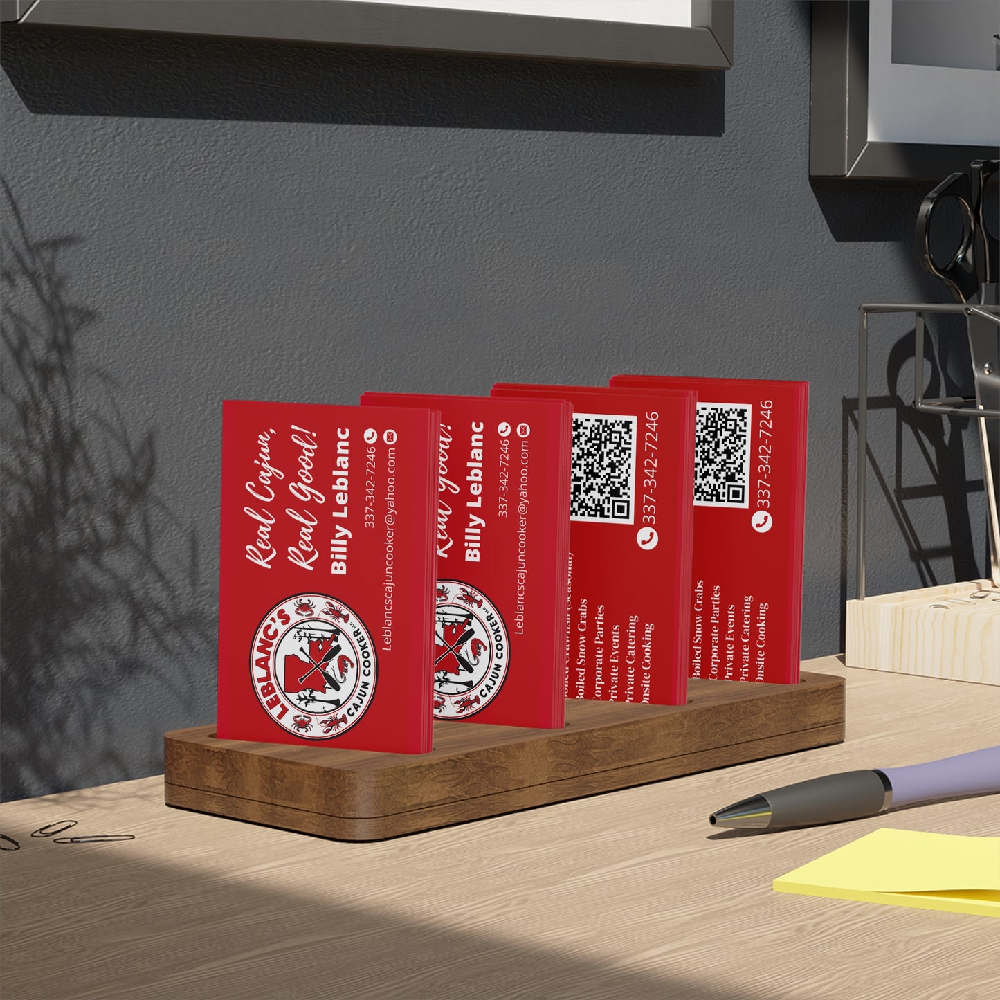 Custom Business Cards for Leblanc's Cajun Cooker - 100 Pack