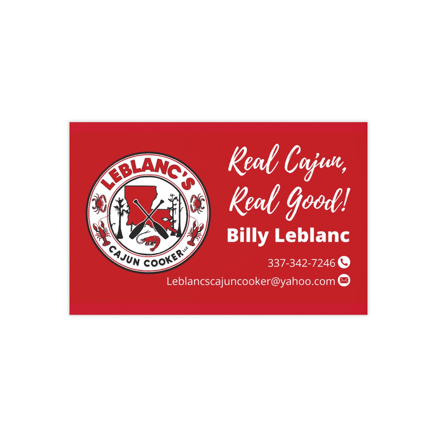 Custom Business Cards for Leblanc's Cajun Cooker - 100 Pack