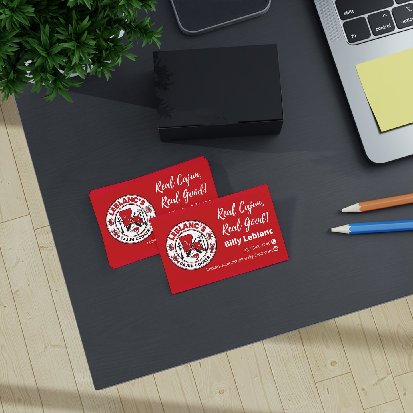 Custom Business Cards for Leblanc's Cajun Cooker - 100 Pack