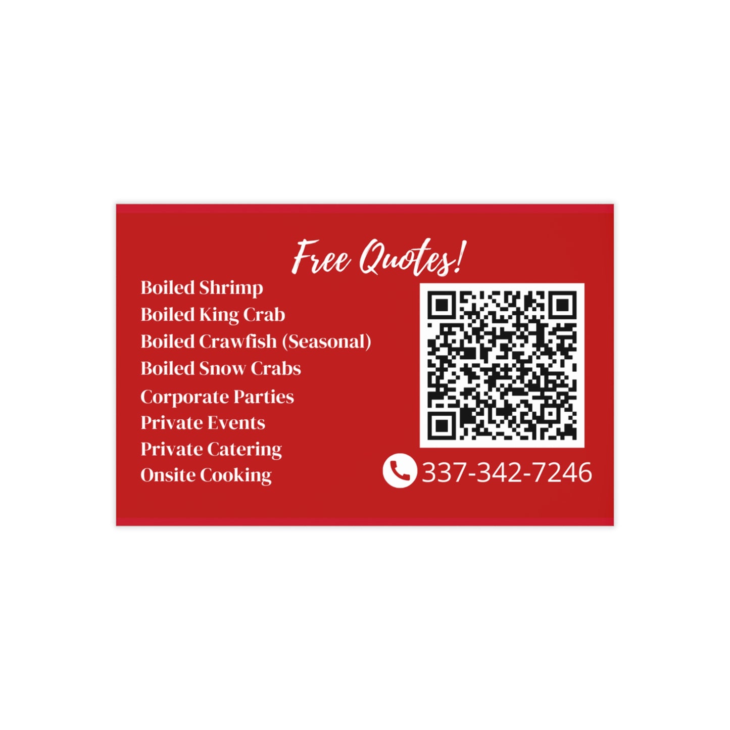 Custom Business Cards for Leblanc's Cajun Cooker - 100 Pack